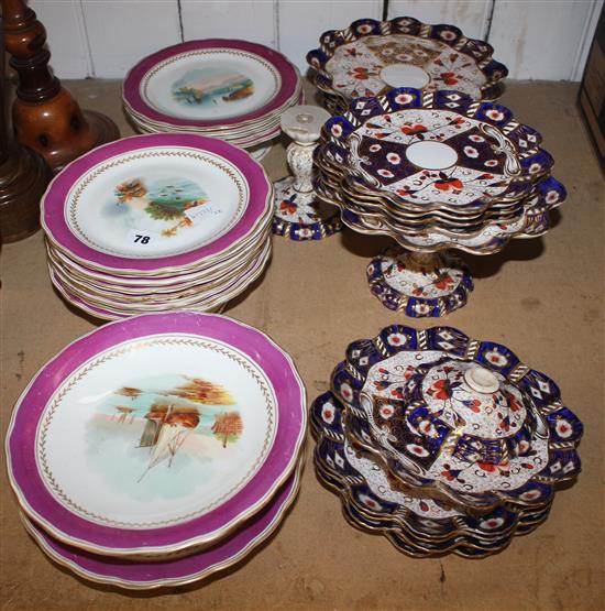 Two porcelain dessert services